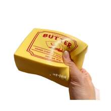 Trending Realistic Butter Block/Bar Squishy Stress Relief Toy, Extremely Soft & Pliable, Material, Immersive Tactile Experience, Suitable For Office Relaxation, Study Companion, Stress Management, Desktop Therapy - Multicolor - View 6
