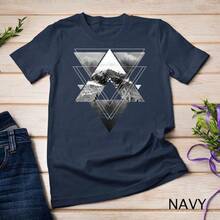 Camiseta unisex de relleno geométrico de Trendy Outdoors - Negro - Ver 8