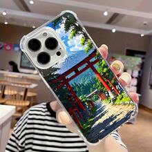Estilo de anime japonés CLC, diseño de atmósfera fresca y natural, adecuado para fundas de  11, 12, 13, 14, 15, 16 Pro Max, protección anti-caída en las cuatro esquinas, diseño transparente minimalista anti-caída. - Mezcla de colores - Ver 2