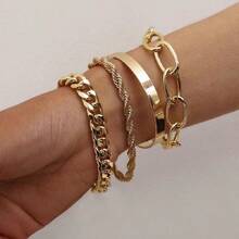 Set Of Metal Bracelets, Women's Bracelets, Niche Design, New Simple European And American Styles. - CG0383 - Xem 5