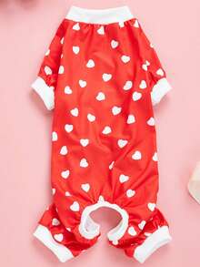 1 Stück bequeme Polyester Vier-Bein Haustierkleidung, Pyjamas, Loungewear, geeignet für kleine Haustiere wie Katzen und Hunde, für alle Jahreszeiten geeignet (nicht für große Hunde geeignet)