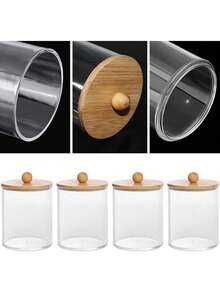 Transparent Acrylic Cleaning Swab Storage Box, Suitable For Vanity, Bathroom, Desk Organization Bathroom Accessories - Multicolor - View 10