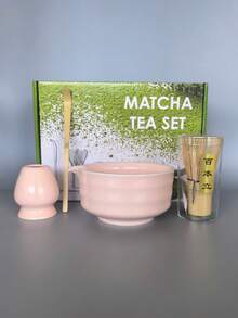 1/4pcs/Set Matcha Set- Matcha Whisk And Bowl- Matcha Tea Set- Matcha Bowl (Matcha Cup), Bamboo Whisk, Matcha Scoop, Matcha Whisk Stand (Chasen Holder)- The Perfect Matcha Kit For Matcha Tea Ceremony - 彩色 - 查看 18