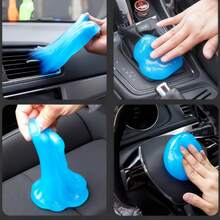 1 Piece Of Blue Cleaning Mud, Easy To Use, Suitable For Daily Home Cleaning, With Small Gaps, Dead Corners, And Hygiene. It Can Also Be Used To Clean Mouse And Keyboard Gaps - 藍色 - 查看 9