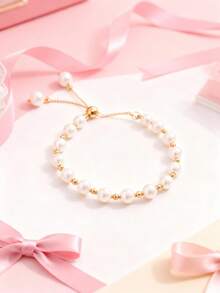 女士珍珠手链，百搭高端精致ins风温柔小众奢华女孩手链/腕链 - 均碼 - 查看 5