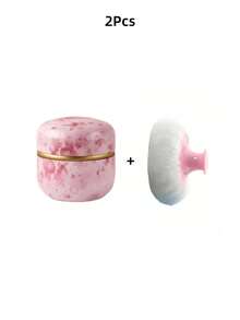 1 Set Includes Large Powder Puff, Body Powder, And Powder Case, Suitable For Makeup, Powder Application, As Well As Cosmetic Storage And Vanity Use. The Powder Puff And Powder Case Are Ideal For Bathing And Travel, And The Powder Container Is Cleverly Designed, Making It A Perfect Christmas Gift.