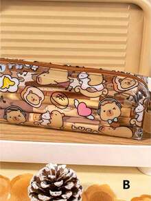 1/2pcs Capybara Pencil Case, Cute Cartoon Transparent Large Capacity Stationery Bag, Fashion High-End Student Pencil Pouch | Capybara Pattern PVC Pencil Bag - Large Capacity Single Layer Zipper Storage Bag, Waterproof Pencil Case, Suitable For School And Office, Ideal For Students, Back To School And Daily Use - Multicolor - View 8