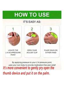 1个/2个手部压力治疗夹 - 符合人体工程学设计,缓解偏头痛,放松双手,穴位按摩夹 - 拇指穴位按摩,放松身心,颜色随机 - 便携式止痛工具,独特拇指设计,高品质按摩设备,缓解偏头痛和紧张穴位按摩 - 拇指穴位按摩和压力缓解(生产过程中可能略有胶水溢出,但不影响正常使用) - 彩色 - 查看 9