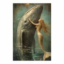 1Pc Framed Ready To Hang, Enchanting Mermaid & Whale Underwater Canvas Wall Art, Prints For Living Room, Bedroom, Bathroom, Modern Home Decoration   , Art Poster Apartment Room Decor Aesthetic, Wrapped Framed Canvas Print Suitable For Magical & Style Likes, Canvas Painting Wall Art Poster, Minimalism Canvas Prints, Suitable For Bathroom Decor, Space  Lized Decoration Wall Office Decor Aesthetic Pictures - 粉紅色 - 查看 1