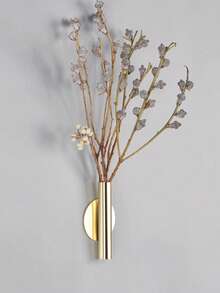 1/2/3 piezas Jarrón de pared creativo, soporte colgante para flores, decoración de color dorado para la sala de estar