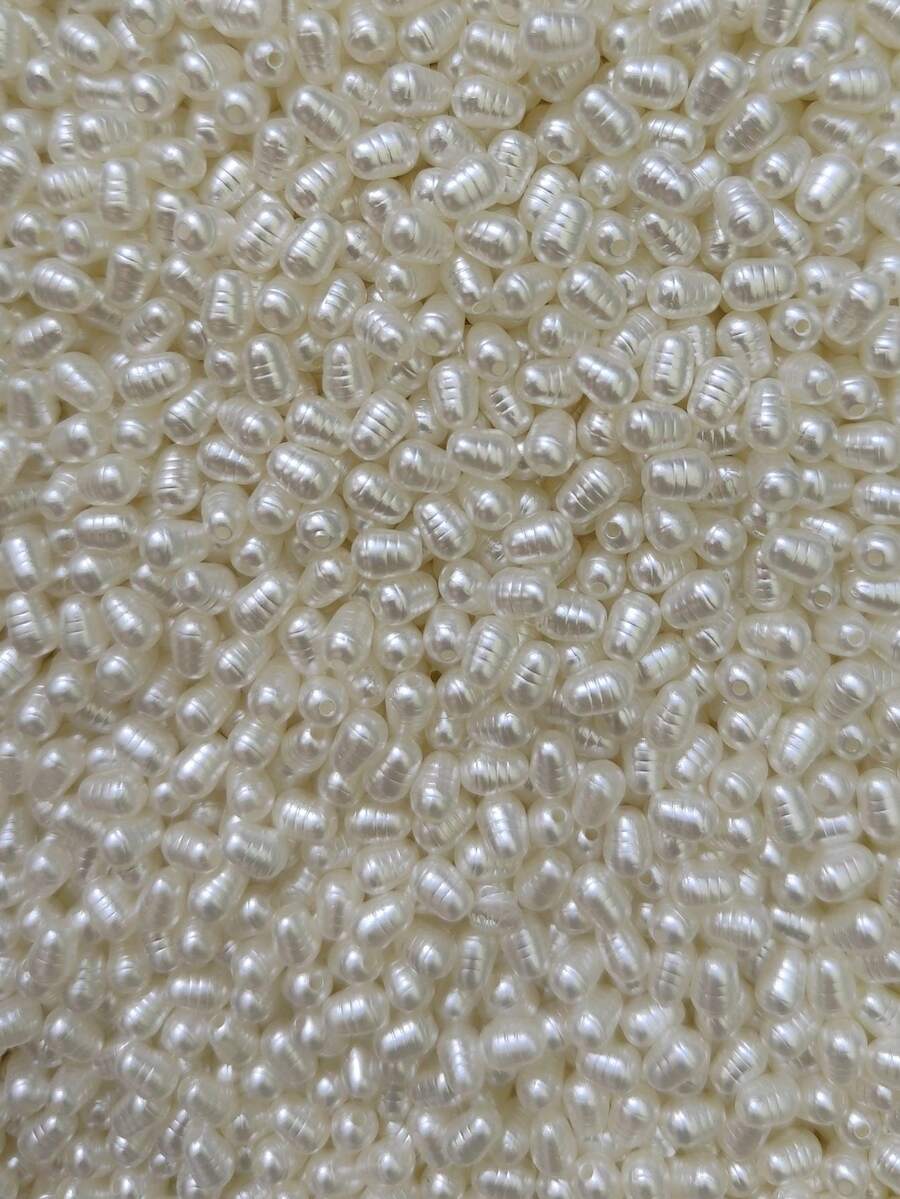 Bead Spacers 100/200 Pcs Shell, Star, Teardrop, Flower And Other Shapes Pearly Jewelry Crafts - 橢圓形珍珠 - 約 5x6 毫米 - 查看 1