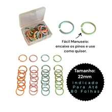 Kit c/ 25 Argolas 22mm Cores Sortidas para Encadernação - Multicolorido - Visão 3