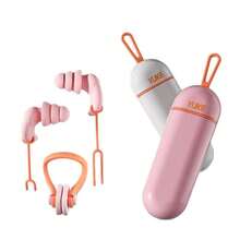 Conjunto de protetores auriculares e clipe para natação, à prova d'água, ideais para natação e banho, acessórios para natação para adultos e estudantes. Ajuste confortável, não caem nem irritam a pele. - Multicolorido - Ver 5