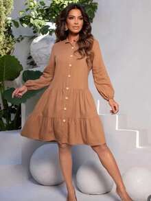 Vestido Feminino Charmize Duna Linho 2 Marias – Tamanho Único - Marrom - Visão 1