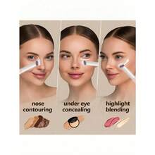 1 Cọ che khuyết điểm cho phấn mắt trắng sáng dưới mắt, thích hợp dùng với kem mắt và kem che khuyết điểm để che phủ các vết thâm, quầng sáng, hỗn hợp kem nền, cọ trang điểm, du lịch, vật dụng cần thiết khi đi du lịch, ngày Valentine, giá rẻ, cọ trang điểm du lịch, quà tặng cho phụ nữ, chuyên gia trang điểm, bộ trang điểm chuyên nghiệp hoàn chỉnh - Hồng - Xem 4