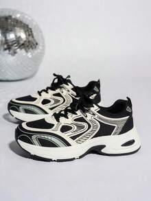 2025 Women's All-Season Breathable Mesh Running Shoes – Thick-Sole Heightening Athletic Casual Shoes - 黑色 - 查看 4
