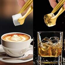 8PCS Gold Mini Multi-Functional Food Clips - For Serving Food, Sugar Cubes, Ice & Snacks, Ideal For Buffets, Coffee Bars, Tea Parties & Dessert Parties - Gold - View 2