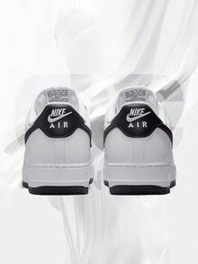 Nike Air Force 1 Low '07 White – Men's Lifestyle Sneakers – Shoes For Man -Vintage-Spring & Summer-Inspired Running Shoes, Shock-Absorbing Comfort, Gym To Streetwear Casual Wear-Easter Gift–FQ4296 101 - White/Black - 查看 4
