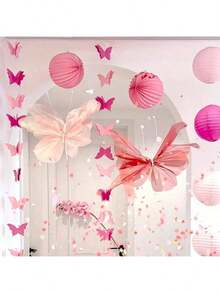 1pc 50cm Silk Artificial Butterfly, Suitable For Wedding Decoration, Bride, Room, Home, Garden, Bedroom, And Wedding Reception - Multicolor - View 6