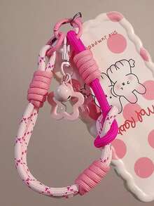 1PC Dual-Purpose Dual Color Mobile Phone Lanyard Short For Women's Wrists, Short For Thumbs, Dual-Purpose Adjustable Braided Lanyard For Outdoor Travel, Mountaineering, Travel, Anti Throw Lifting Chain Strap, Mobile Phone Case Pendant, Small Lanyard New Design, Comes With A Pad Gift, Suitable For Mothers, Family, Friends' Birthdays - Various Colors - View 3