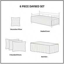 Park - Juego de Funda de Cama de algodón de Doble Cara diseño clásico de cabaña para Todas Las Estaciones con faldón de Cama Fundas a Juego Almohada Decorativa 75 x 39 Pulgadas Quebec - QuebecGrisOscuro - Ver 6