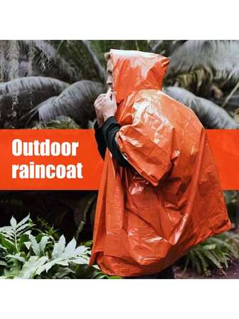 可折叠户外露营雨衣，便携式徒步雨披，露营、旅行、徒步装备