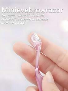 【专为女性设计的多功能面部修剪器】迷你便携式面部修剪器，0.1毫米不锈钢眉毛修剪器，唇毛去除神器（带保护盒），敏感肌肤必备美容工具