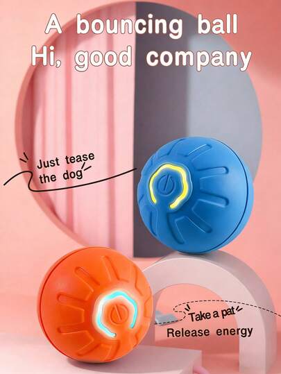 Pelota interactiva para perros, juguete de pelota eléctrica apta para perros pequeños y medianos, juguete inteligente para perros, juguete interactivo electrónico para mascotas, pelota móvil, carga USB, movimiento y rebote automáticos, regalo de cumpleaños para cachorros, no recomendado para perros grandes