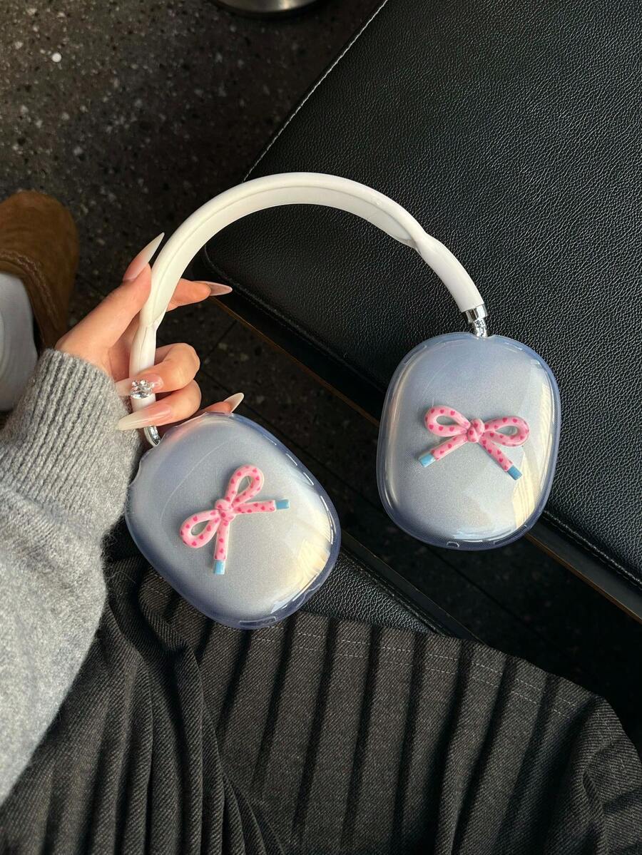 Estuche protector para auriculares Bluetooth, diseño coreano 3D con lazo, diseño original DIY - Multicolor - Ver 1