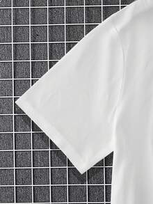 Customized Unisex T-Shirt, Casual Loose Fit, Suitable For Spring/Summer, Vacation, Outdoor, Personalized Graphic Design, Upload Your Photo/Couple/Family/Pet/Friend/Landscape, Men's Round Neck Tee, Short Sleeve White Top, Holiday/Birthday/Anniversary Photo Customized Gift, Personalized Casual T-Shirt, Spring/Summer Short Sleeve - White - View 10