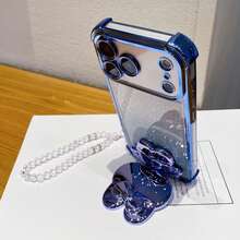 1pc Bracelet Phone Case, 4-Corner Anti-Drop/Integrated Phone Case, Compatible With Iphone 17 Pro 16Pro Max, S26/S25/S25Plus/S25Ultra, XM, HW, RM, Oppo - Blue - View 3