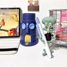 SpongeBob SquarePants 1pc Cute Spongebob Themed Octopus Shaped Desktop Decor, Pen Holder, Toothbrush Holder, Ideal For Office Desk, Bookshelf, Window Sill, Creative Desktop Accessory, Holiday, Birthday Party, Gift For Friends And Family - Multicolor - View 4