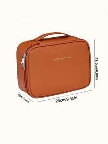 1 túi đựng mỹ phẩm du lịch đa năng, túi đựng cọ trang điểm dung tích lớn, túi mỹ phẩm nhiều lớp có thể tháo rời, túi đựng đồ trang điểm chống thấm nước, túi xách tay di động, thích hợp để đựng các vật dụng làm đẹp, chăm sóc da, cọ trang điểm, đồ dùng du lịch và nghỉ dưỡng, đồ dùng học tập. - Màu Khaki - Xem 9