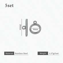 5pcs/Set Stainless Steel OT Clasp For Pearl Necklace & Bracelet, DIY Jewelry Making Accessories - OT Buckle - View 11