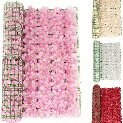 Artificial Fence, Artificial Ivy, Outdoor Balcony Courtyard Lattice Fence Screen, Home Decor Garden Privacy Screen, Decorative Flower Fence Wall