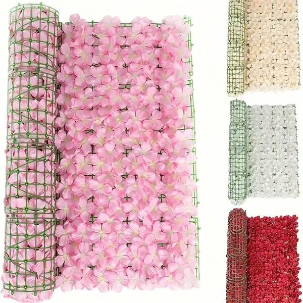 Artificial Fence, Artificial Ivy, Outdoor Balcony Courtyard Lattice Fence Screen, Home Decor Garden Privacy Screen, Decorative Flower Fence Wall