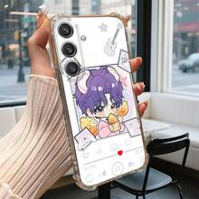 Funda de teléfono TPU suave con diseño de guitarra de personaje de anime, pequeña y fresca, anticaída, para Samsung Galaxy S24 S21+ S24ULTRA S23PLUS S22FE S21 S20FE A02 A04e A23 A21 A24 A30 A33 A32 A51 A55 A72 F12 M12 M32 M42, es un gran regalo de vacaciones. - Mezcla de colores - Ver 10
