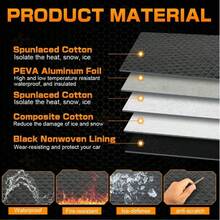 1pc Car Windshield Cover, Anti-Frost Anti-UV, Sun Shade Snow Proof, With Reflective Stripe And Ear Plugs, Fit For Sedan Car Models