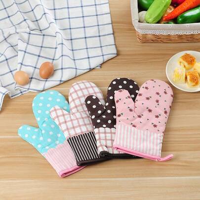 1pc Thick Oven Gloves, Heat Resistant Kitchen Gloves, Suitable For Baking And Cooking, Non-Slip Insulation Pad, Special Insulation, Heat Resistant, High Temperature Resistant, Holiday And Party Kitchen Utensils And Equipment, Essential Home And Kitchen Storage Item