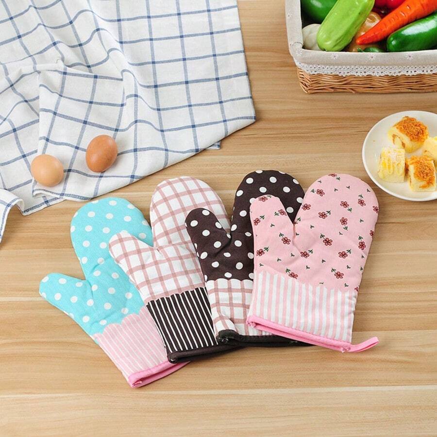 1pc Thick Oven Gloves, Heat Resistant Kitchen Gloves, Suitable For Baking And Cooking, Non-Slip Insulation Pad, Special Insulation, Heat Resistant, High Temperature Resistant, Holiday And Party Kitchen Utensils And Equipment, Essential Home And Kitchen Storage Item