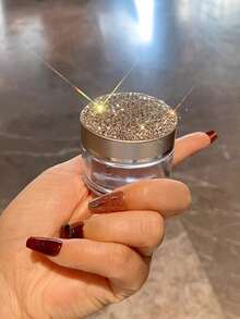 1个30克可填充保湿霜罐，镶钻泥面膜卸妆旅行便携化妆品护肤DIY分装容器，适用于乳液、粉末、面霜，礼品 - 銀色 - 查看 6