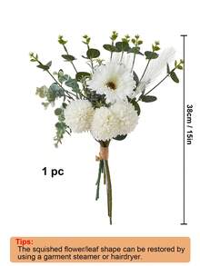 1 Bó Hoa Giả Lụa Hỗn Hợp Hoa Bồ Công Anh Khuynh Diệp Hoa Cúc Bó Hoa Giả Cho Trang Trí Mùa Thu Trang Trí Phòng Cưới Trang Trí Bàn, Ngày Lễ Tình Nhân, Quà Tặng Sinh Nhật Tốt Nghiệp, Trang Trí Mùa Thu, Mùa Thu - trắng - Xem 9