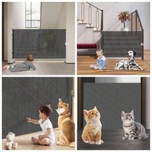 Barrera Retrctil para Mascotas Barrera Retrctil para Puertas De Perros Y Gatos Reja de Pantalla Enrejado para Puertas Escaleras Exteriores e Interiores rea de Juego Bebs - 50 centímetros - Ver 1