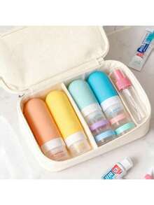 17pcs Travel Toiletry Bottles Set - Leak-Proof Silicone Refillable Containers For Shampoo, Lotion, Soap, Etc. | TSA Approved Travel Essentials