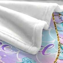 Be a mermaid and make waves Meerjungfrau Decke Weihnachten Cartoon Kuscheldecke Warm Weich Geschenk für Kinder Erwachsene Bestseller Gemütliche Sofadecke Super Soft Flauschig Perfekt für Winter Geschenkidee - Verschiedenfarbig - Übersicht 9