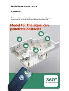 自动关灯工具、关灯助手、懒人关灯工具、无线关灯工具、关灯神器、遥控关灯、安装简便、无线家具灯开关、无需布线、可粘贴在任何地方、懒人关灯好帮手 - 白色 - 查看 8