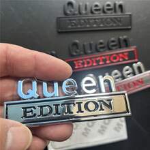 1pc 3D Metal Car Sticker Queen EDITION, Applicable For Cars, Trucks, Motorcycles, SUVs On Engine Hood, Trunk, Fenders, Side Doors, Body Decor Accessories - Multicolor - View 6
