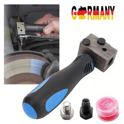 Bremsrohr-Expandierwerkzeug in Blauer Box,geeignet für Expandieren von Bremsrohren aus Kupfer, Aluminium & Stahl, mit verschiedenen Expandierköpfen für passende Größen, leicht zu bedienen auch für Heimwerker, kompakte blaue Box für ordentliche Lagerung von Teilen, praktisches Werkzeug für Autowerkstatt & DIY-Reparatur