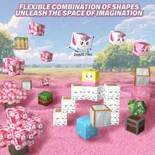 110pcs Magnetic Building Blocks Set - STEM Sensory Cubes Toys, Creative Construction Magnetic Tiles, ABS Magnetic Blocks For 3+ Years Old Boys And Girls, Great Gift For Kids Birthdays, Holidays, Classrooms, Easter, Learning. - 彩色 - 查看 3