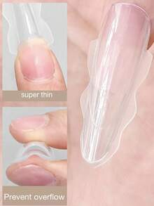 180 piezas Nuevos moldes de extensión de uñas tipo sándwich Formas de uñas duales fáciles de dar forma Ovalado Surtido de 15 tamaños Herramienta para prolongar Manicura